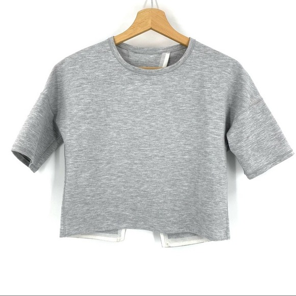 Lululemon Minimal Crop Short Sleeve Top Sz 6 - Picture 5 of 9